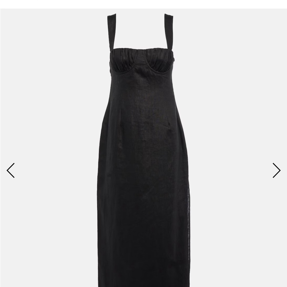 Sir Bettina black linen dress NWT